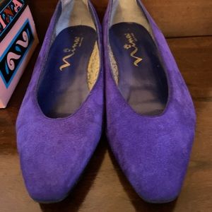 50%off sale Vintage women’s purple suede flats by Nina size 7 1/2 medium in o…